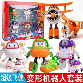 台灣熱賣 超級飛俠玩具禮盒套裝變形機器人米克奇奇小柔胡須爺爺, 1個, 超級飛俠大號禮盒【胡須+米克+奇奇+小柔