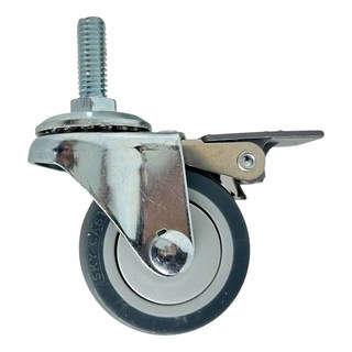 LYR 2吋TPR家具輪 靜音 推車輪 小輪子 台灣製造, 三分牙-煞車 萬向, 1個