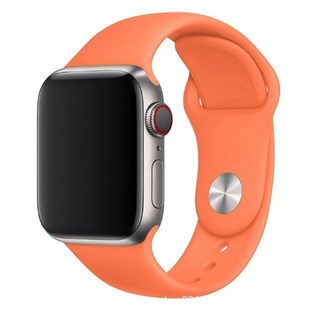 에이치케이 밀레니엄 애플워치 호환 실리콘 스트랩 밴드 11 10 9 8 7 6 5 4 3 울트라1/2/3 se1/2/3, 1개, 오렌지