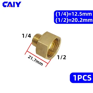 황동 1/8 "1/4" 3/8 M14 M20 수-암나사 육각 부싱 감소 파이프 피팅 가스 커넥터 어댑터 커플러, 05 1l4 To 1l2, 1개, 05 1l4 To 1l2