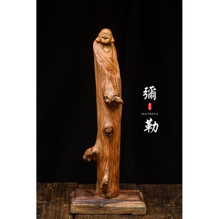 【太行山崖柏根雕】彌勒佛隨形根雕︱yb084崖柏木雕藝品, 1個