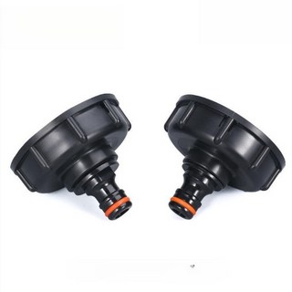 IBC 배럴 드럼 화학 탱크 액세서리 밸브 어댑터용 소형 니플 파이프 피팅, 6포인트 검정 플라스틱 커넥터 3/4, 1개