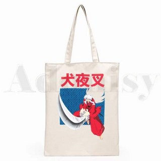 이누야샤 셋쇼마루 키쿄우 금강 가영 초등 학생 학교 스마트폰 가방 굿즈 봉건 데모 세이쇼마루 히구라시 카고메 숄더백 대용량 캔버스 대학 하라주쿠 핸드백 여성 쇼핑백