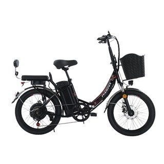 Phoenix 20吋折疊鋰電 高碳鋼車架 變頻節能電機, 黑色15Ah續航約40公里【老闆推薦】, 高碳鋼