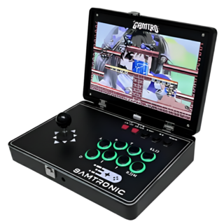 겜트로 8090추억의 레트로 게임기 오락실 조이스틱 가정용 한글버전 32000게임 1인용 2인용 3인용 최신코어 128GB, 7번.유선_2D게임(게임종류_32000개)), 블랙+컨트롤러 2개