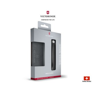 Victorinox瑞士維氏戶外折疊鋸齒番茄刀水果刀Epicurean砧板套裝2色【6.7191.Fall】, 黑色握柄+Epicurean砧板, 1個