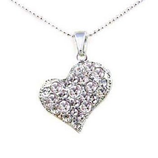 燦爛心型透明水鑽項鍊 韓國進口