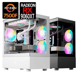 9060XT 출시 AMD 7500F 게이밍 조립 PC 컴퓨터 배그 롤 GTA 팰월드, Free DOS, 500GB, 32GB, GDDR6, RX 9060 XT 16G + AMD 7500F