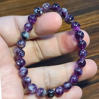 紫祖母晶手鍊 天然水晶手環 7/8/9mm 祖母晶手珠 時尚配飾