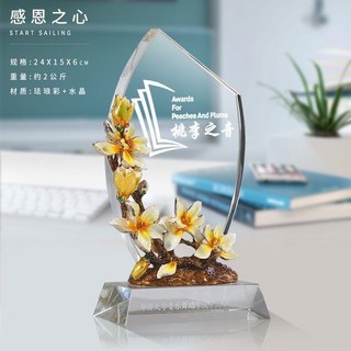 巨匠工廠高檔琉璃獎杯定制光榮退休紀念品水晶擺件牌男女護士教師干部禮物, 09款