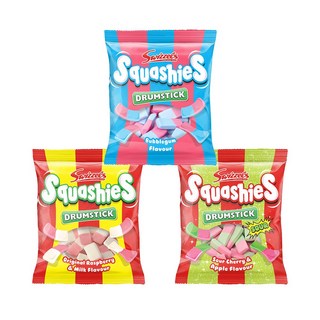 스위즐스 드럼스틱 젤리, 1세트, 버블검2개+라즈베리&밀크2개+사우어체리&애플2개