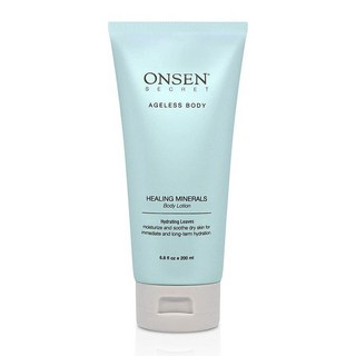Onsen Secret 에이지리스 힐링 미네랄 바디 로션 하이드레이팅 리브즈, 200ml
