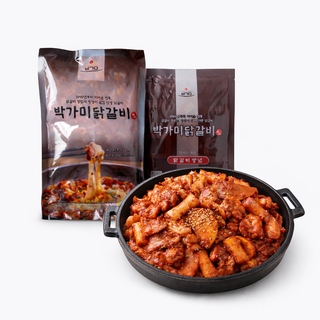 2년 연속 블루리본 수록 27년 전통 박가미닭갈비 국내산 냉장 양념 춘천식 춘천 닭갈비 단품 택배 캠핑 닭다리살, 530g, 4개