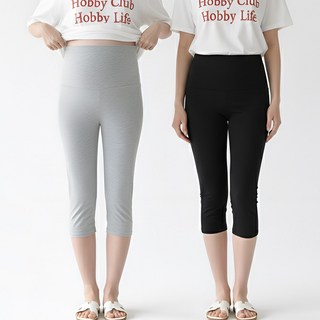 [당일출고] 수엠W 허리조절 만삭가능 임부 7부 레깅스 1+1