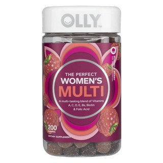 OLLY 女性綜合維他命軟糖 莓果口味, 200顆, 1罐