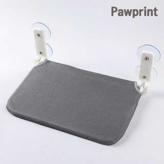 Pawprint 고양이 해먹 윈도우용 창문 부착형 실내 쉼터 여름에 최적화된 통풍 메쉬 소재 대형 및 소형 고양이 모두 사용 가능 스트레스 해소와 편안한 휴식 제공, 1세트