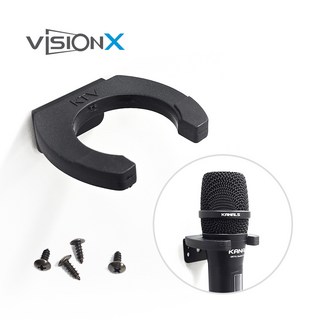 비전엑스 벽부형 마이크걸이 유무선 노래방 음향기기 수업용 마이크 홀더