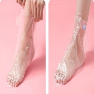 발 일회용 비닐 양말 보습 뒤꿈치 각질 마사지 팩, 1개, 100개입