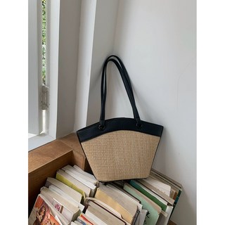 草編包女2025新款海邊沙灘度假夏季潮百搭菜籃子編織包手提藤編包