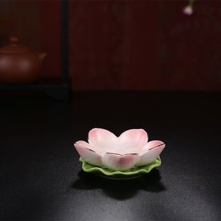 適暢專營 陶瓷酥油燈燭臺蓮花燈臺，家用供佛觀音擺件，祈福納祥