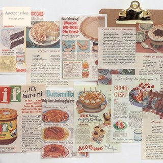 디저트 페이퍼 다꾸 빈티지 엽서 벽장식 인테리어 포스터, 케이크 20장세트