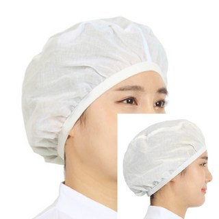 통기성 두피건강 순면 식품 위생모 주방 속모자 주방모자 식품공장, 아이보리, 1개