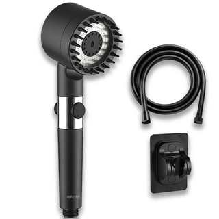 비타크린 폭풍수압 초강력 필터 샤워기 헤드, 프리미엄 블랙, 1개