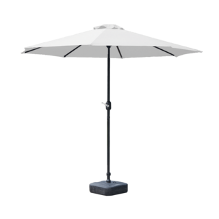 戶外遮陽傘 擺攤傘 遮陽傘 庭院傘 沙灘傘 太陽傘 海灘傘 露營 遮陽傘戶外市集傘 庭院傘 休閒傘, 【米白】傘徑270cm(8骨防潑傘座另購