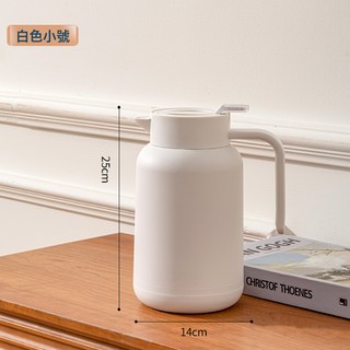 DFMEI 家用大容量高顏值保溫壺玻璃真空內膽熱水瓶宿舍辦公室保溫瓶, 1個, 1L, 白色1.0L:如圖