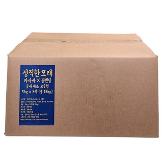 카사바 블렌딩 혼합모래 15kg 정직한 고양이모래 카사바 벤토나이트, 3개, 5kg, 무향