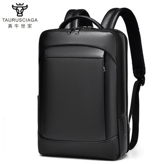 TAURUSCIAGA 真牛世家 皮革電腦後背包，15.6吋筆電容量