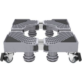 台灣12H出貨 移動底座 加厚可調節洗衣機冰箱底座 雙管可伸縮萬向輪腳架, 1個, 加厚款 8管8腳4輪, 可調節通用：超商可發