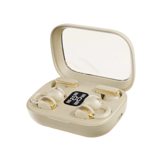 JODDA 5.4 블루투스 2IN1 헤드셋 투인원 이어폰 인이어 이어폰 투인원 고음질, 베이지, Q87