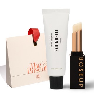 더보습 립밤 핸드크림 선물세트, 1개, 베이스 네츄럴 립밤3.4g/오모헬리 핸드크림50ml