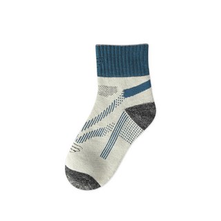 【FAV】短筒襪 美麗諾登山襪【1雙】羊毛襪/保暖襪/止滑/男襪/厚毛圈/女襪/登山襪/透氣襪/台灣製/型號:88, 1個, M-(短筒)無止滑-米墨藍, 米墨藍