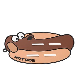 MUSI 防滑鍋蓋墊 - 卡通造型耐熱矽膠鍋蓋架 防滑鍋墊-臘腸狗, 防滑鍋蓋墊-臘腸狗, 1個