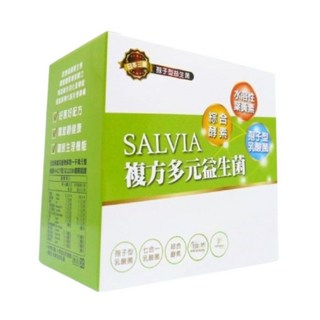SALVIA複方多元益生菌 (專利好菌 酵素 葉黃素 維生素B 維生素C的益生菌), 2個, 30