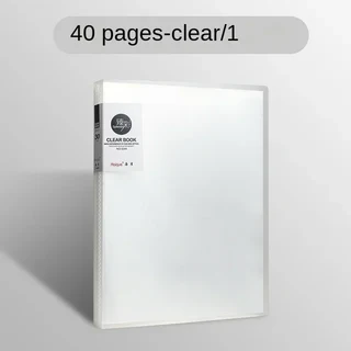 30 100 페이지 A4 폴더 정보 도서 삽입 파일 앨범 학생 사무용품 계약 가방, 06 40 pages white