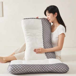 라온스페이스 라텍스 편한 수면 경추 베개, 1개, 그레이