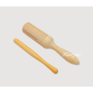 【瀚悅樂器】原木雙響筒 - 單響筒/刮弧/木魚 - 打擊樂器教具, 1個