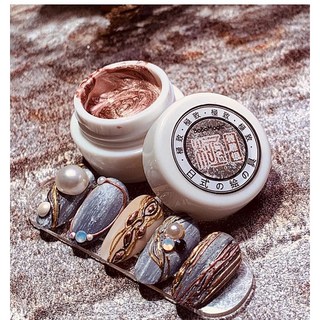 日式微雕金屬膠 拉線膠 鎏金彩繪凝膠, 1個, 微雕玫瑰香檳金-白瓶