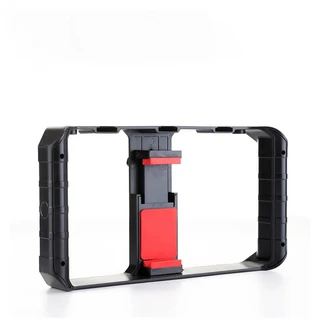 호환 스마트폰 비디오 리그 영화 제작 블로깅 케이스 아이폰 호환 삼성 호환용 콜드 슈 마운트가 있는 전화, 01 Black, 01 CHINA