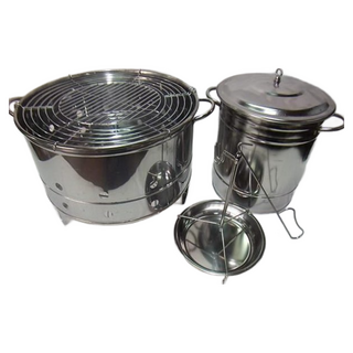 不鏽鋼多功能桶仔雞/烤雞桶, 1套