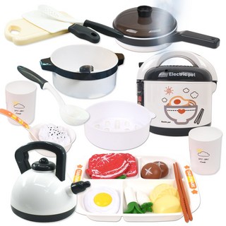 오즈토이 스팀 디너 밥솥 소꿉 주방놀이 46A, 블랙, 1개