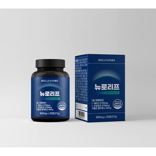 웰퓨처 뉴로리프 테아닌 식물성 멜라토닌 트립토판 트리멜닌 복합체, 1박스, 30정