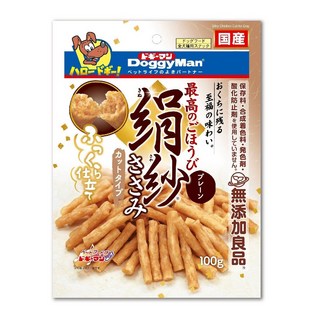 多格漫 DoggyMan 絹紗 100g 全系列 狗點心 狗零食 犬點心 犬零食 寵物零食 寵物適用, 1個, 雞胸肉條短切 原味