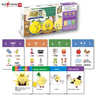 리틀빈 파닉스 플래시카드 알파벳 3단계 사이트워드 초등영어 준비 홈스쿨링 게임, 1개