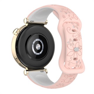 Huawei Watch GT6 矽膠壓花錶帶, 1個, 粉砂白,GT2/3/4/5/GT6 46mm, 粉砂白
