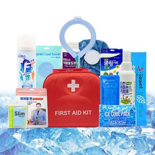 폭염응급키트 10종구성 여름 온열 질환 무더위 대비용품 여름대비 폭염주의보 응급 키트 비상가방