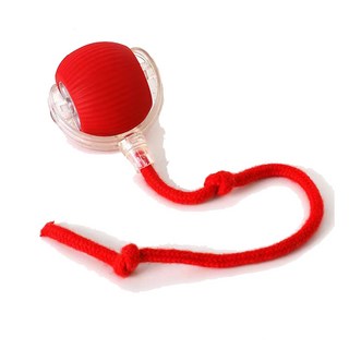 오브펫 고양이 혼자노는 자동 스마트 볼 장난감 로프, 빨강, 1개, P02